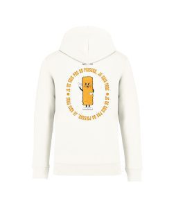 sweatshirt faux poisson back ivoire