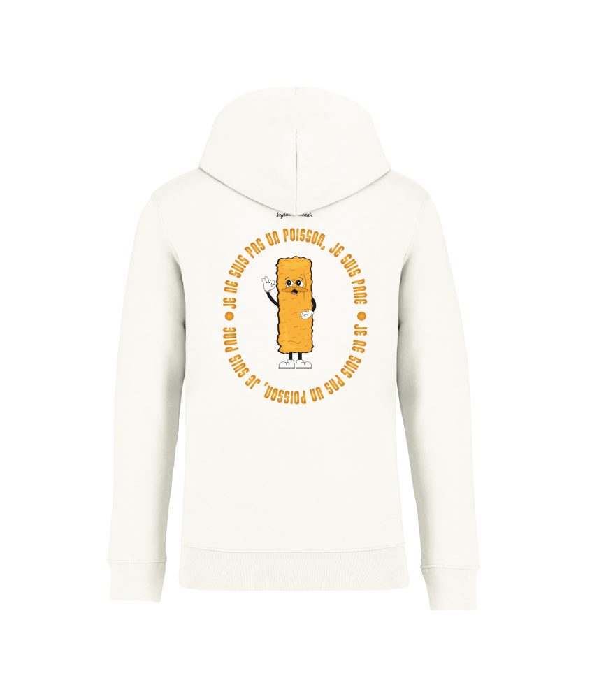 sweatshirt faux poisson back ivoire