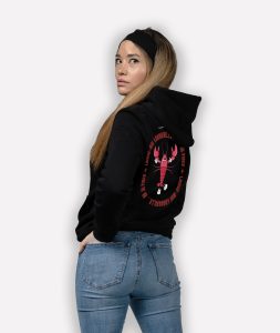 sweatshirt femme homard mockup back noir