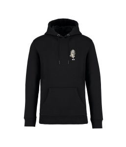sweatshirt perle front noir huitre