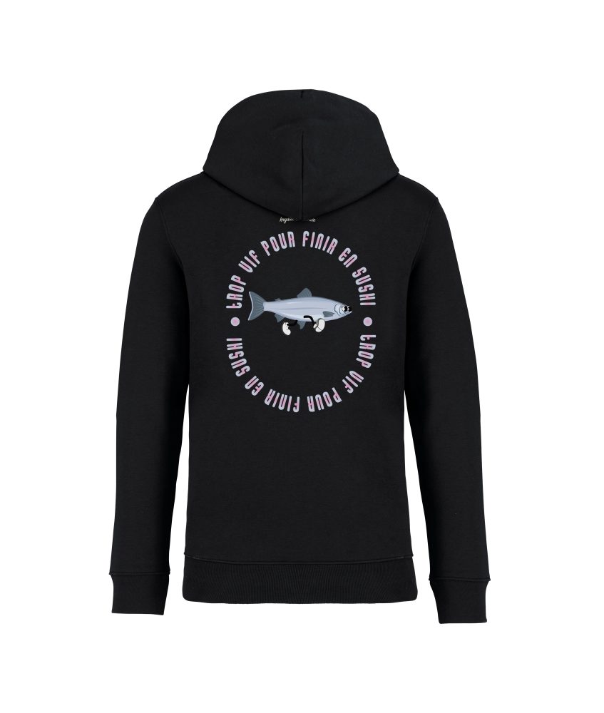 sweatshirt sushi back noir