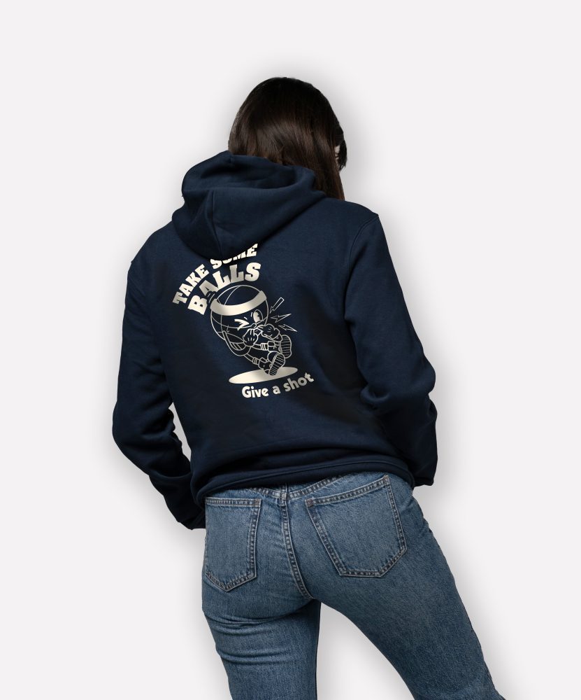 sweatshirt femme basket mockup back bleu marine