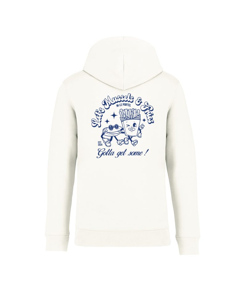 sweatshirt fries back ivoire