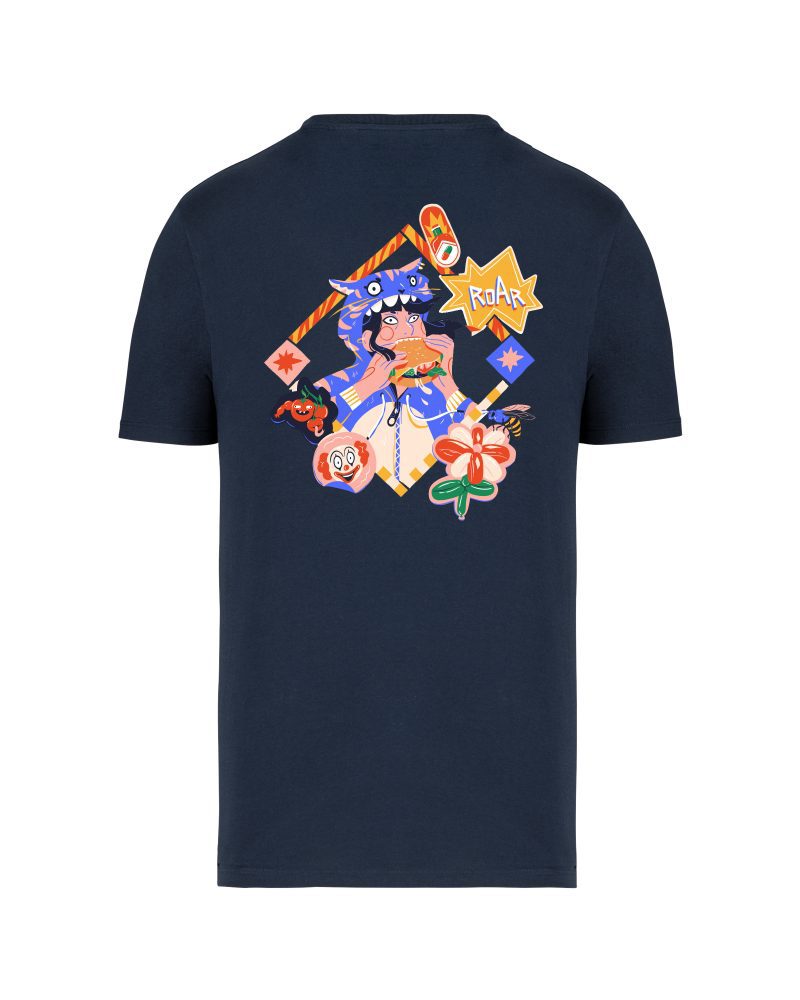 teeshirt roar back bleu marine
