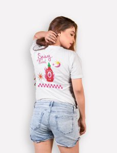 teeshirt femme spicy mockup back blanc