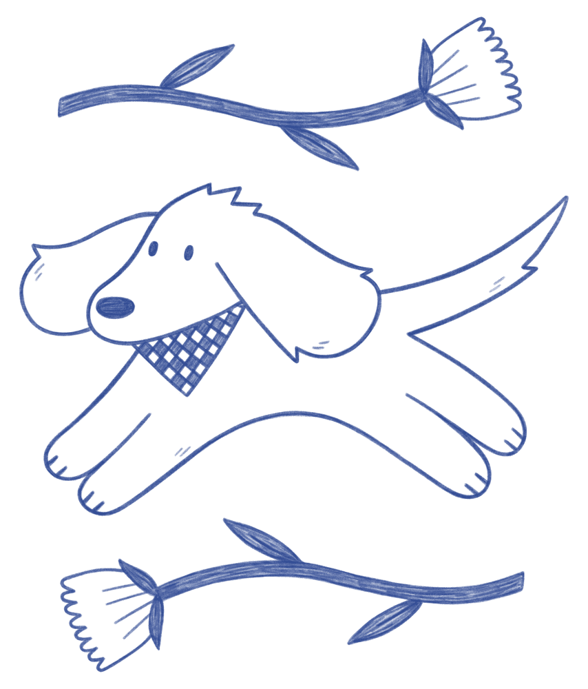 koni studio visuel dog and flowers