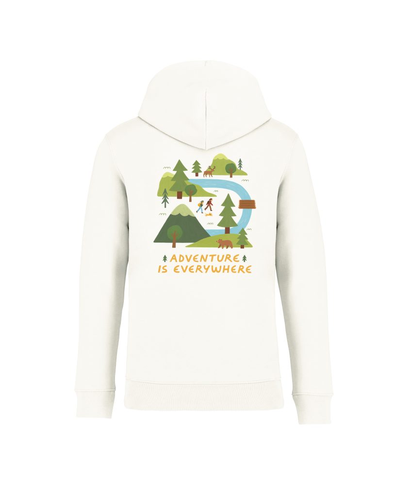 sweatshirt adventure back ivoire