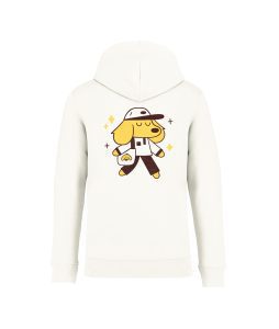 sweatshirt chill dog back ivoire