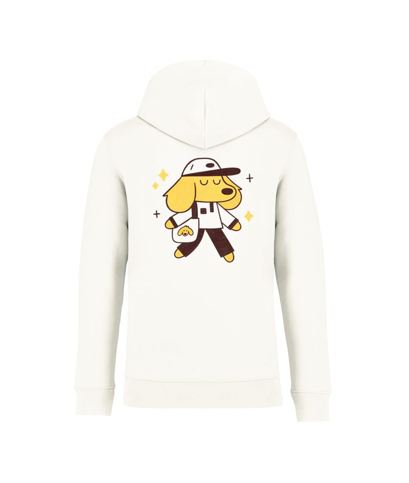 sweatshirt chill dog back ivoire