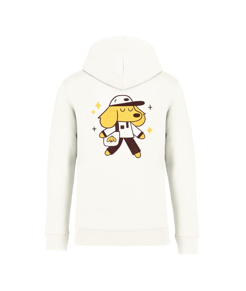 sweatshirt chill dog back ivoire
