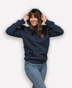 sweatshirt femme escapade sauvage mockup front bleu marine