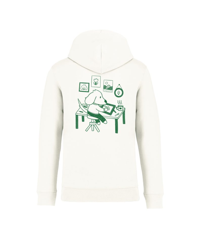sweatshirt small artist back ivoire