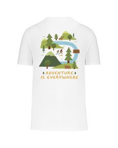 teeshirt adventure back blanc