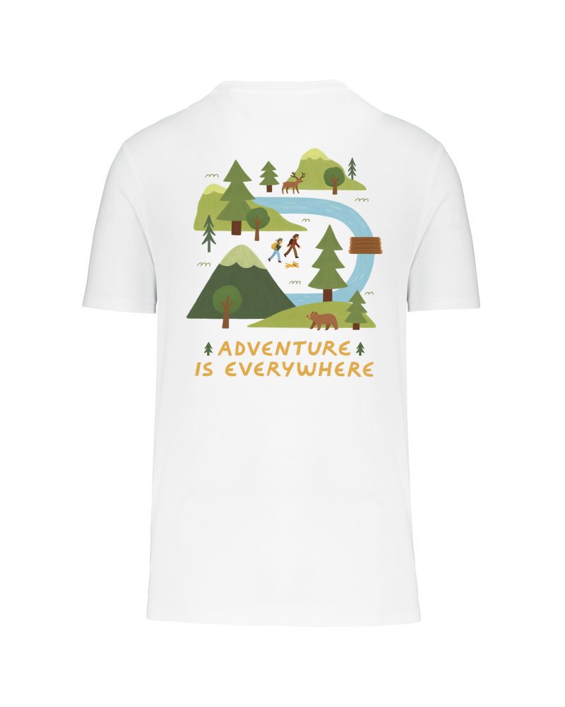 teeshirt adventure back blanc