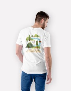 teeshirt homme adventure mockup back blanc