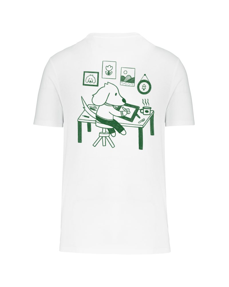 teeshirt small artist back blanc