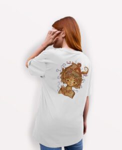teeshirt femme orphe mockup back blanc