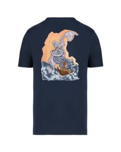 teeshirt lune back bleu marine