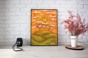 poster mecanique train mockup