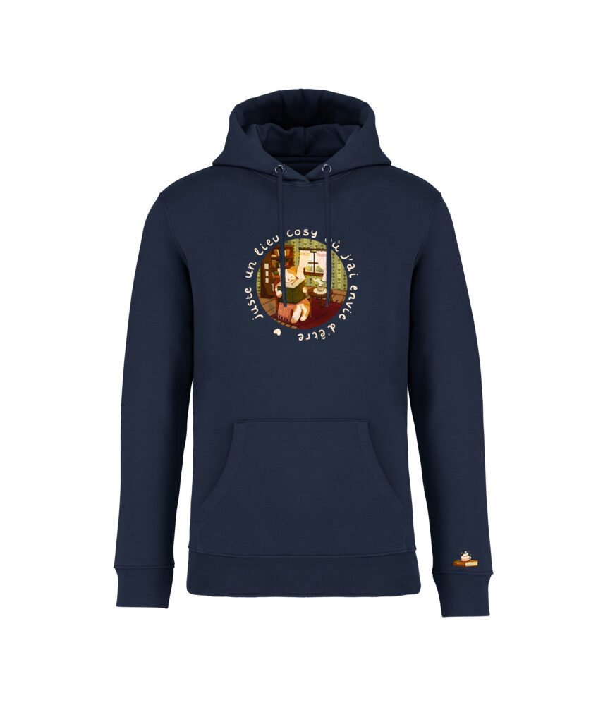 sweatshirt chatleureux front bleu marine