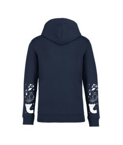 sweatshirt ciel chatoyant back bleu marine monochrome