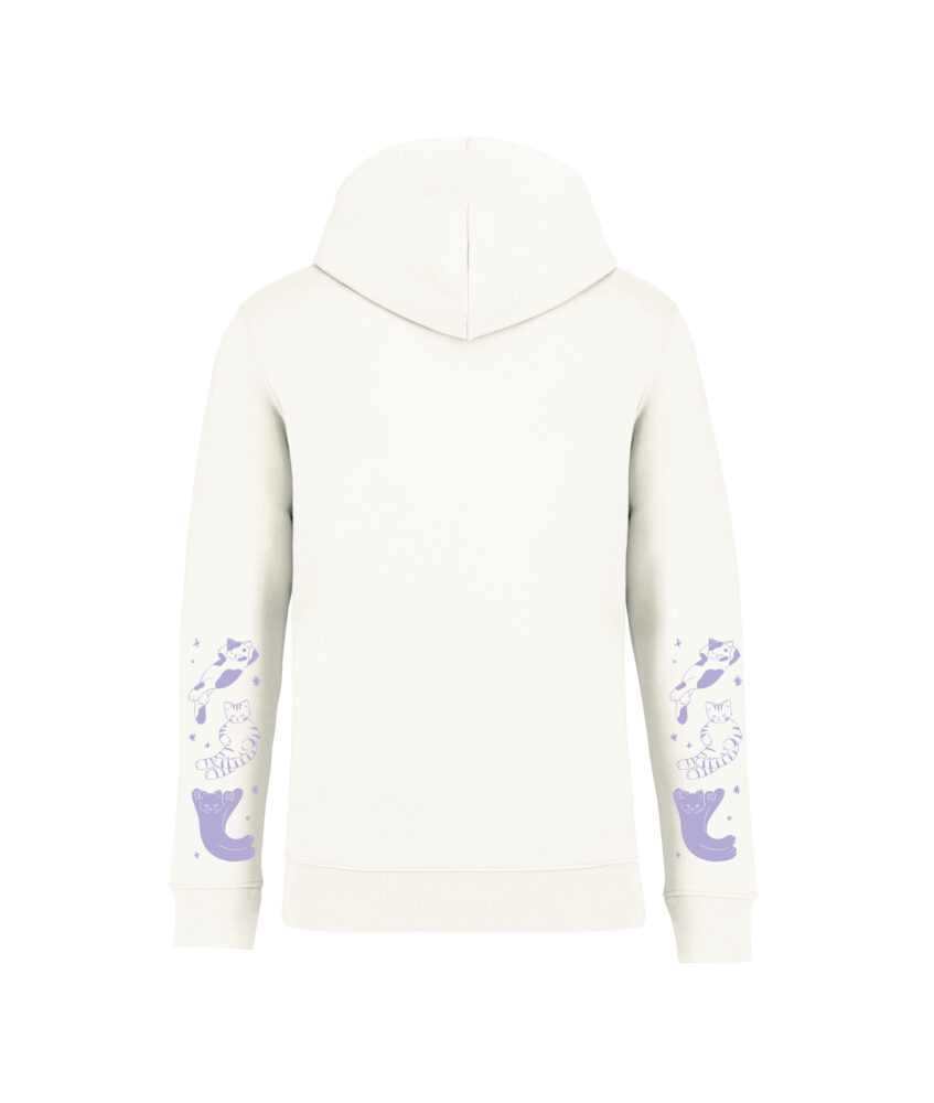 sweatshirt ciel chatoyant back ivoire couleur