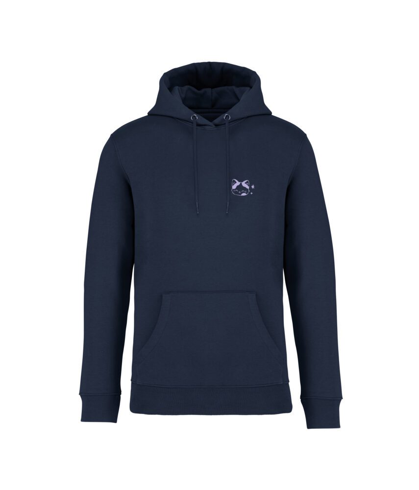 sweatshirt ciel chatoyant front bleu marine couleur
