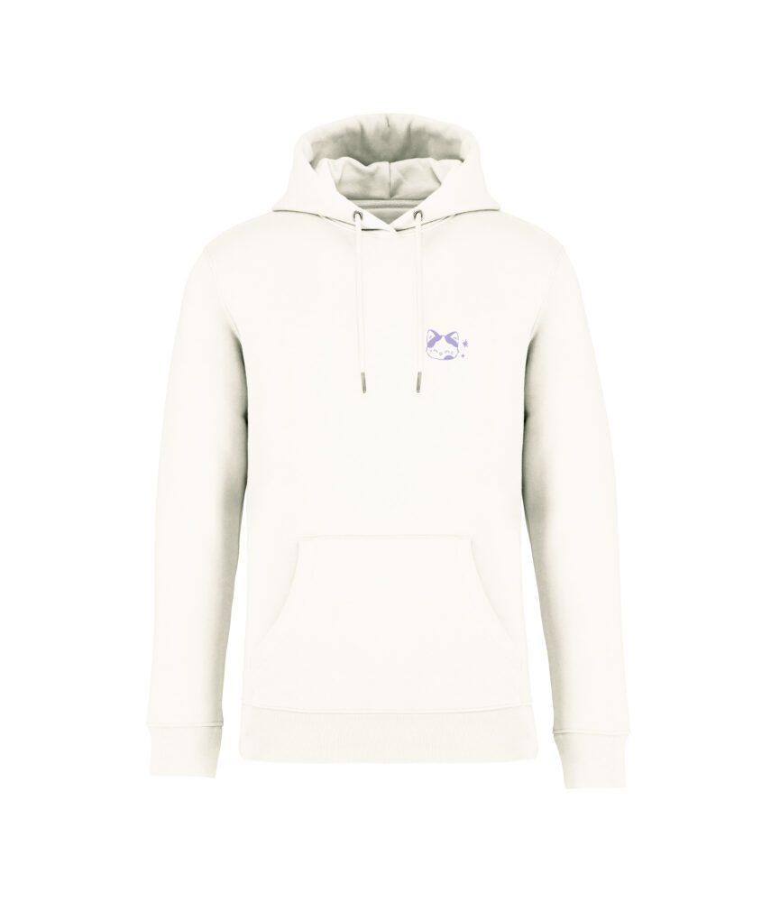 sweatshirt ciel chatoyant front ivoire couleur