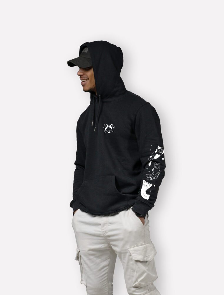 sweatshirt homme ciel chatoyant mockup front monochrome noir