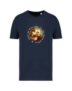 teeshirt chatleureux front bleu marine