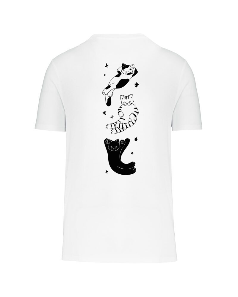 teeshirt ciel chatoyant back monochrome blanc