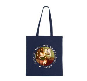 totebag chatleureux front bleu marine