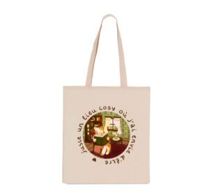 totebag chatleureux front ivoire