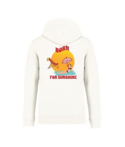 sweatshirt born for sunshine back ivoire