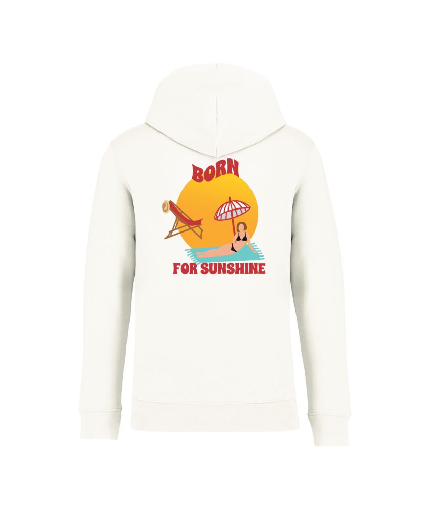 sweatshirt born for sunshine back ivoire