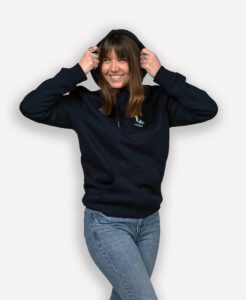 sweatshirt femme jungle mockup front bleu marine