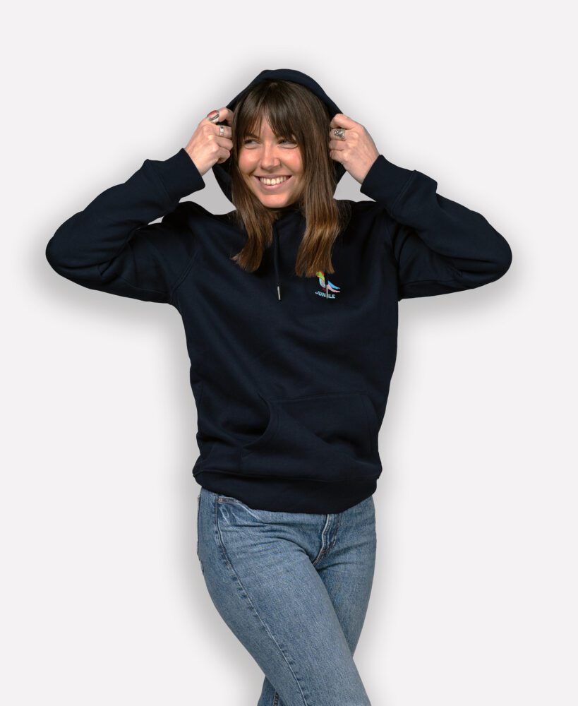 sweatshirt femme jungle mockup front bleu marine
