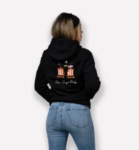 sweatshirt femme slow days only mockup back noir