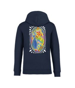 sweatshirt jungle back bleu marine