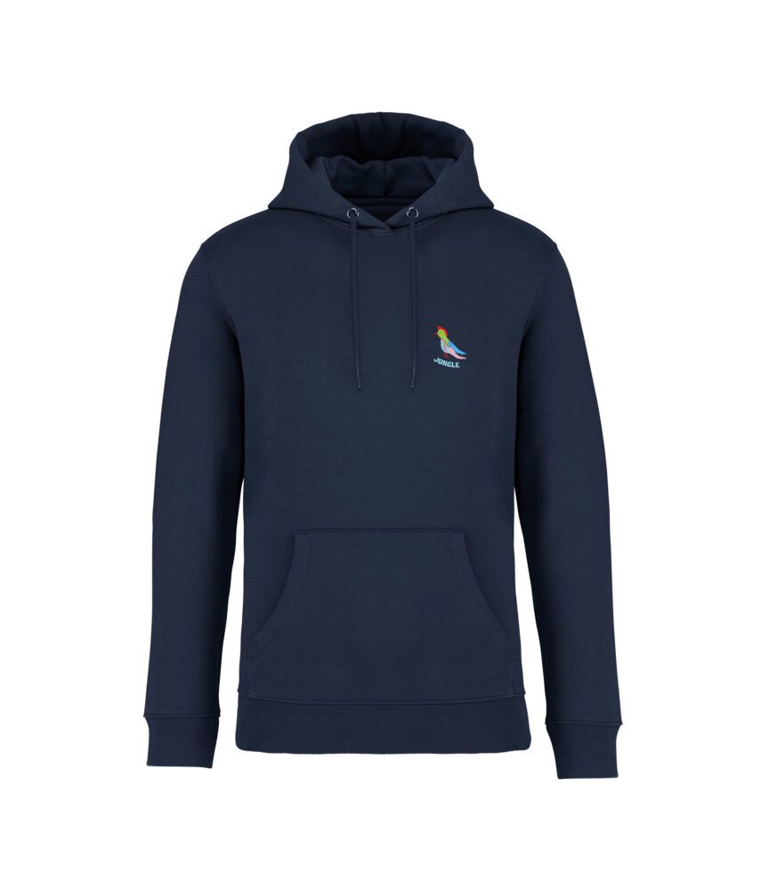 sweatshirt jungle front bleu marine