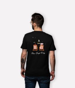 teeshirt homme mockup slow days only back noir