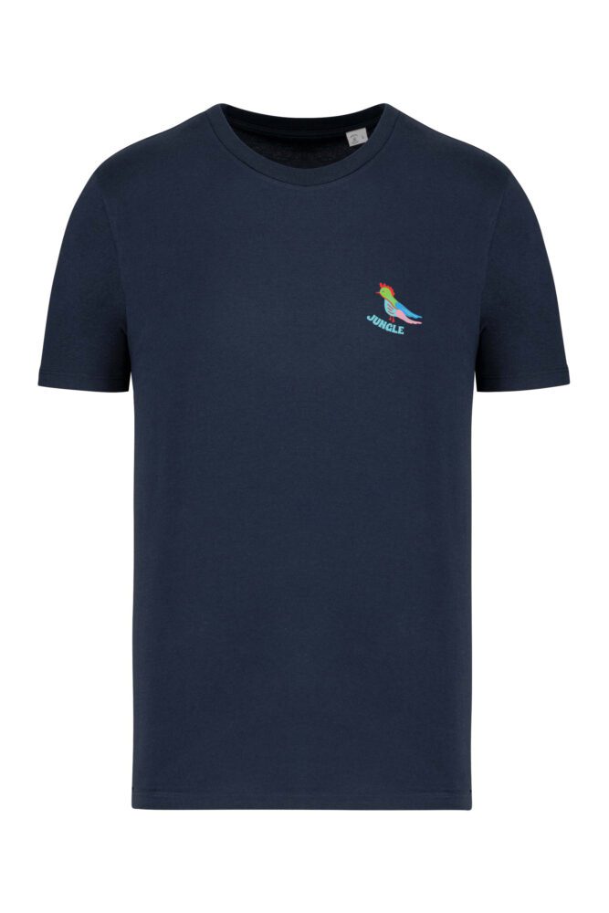 teeshirt mockup jungle front bleu marine