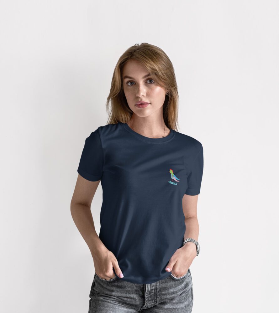 teeshirt femme mockup jungle front bleu marine